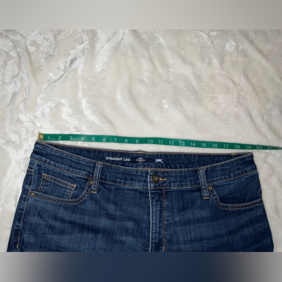 St. John's Bay Dark Blue Straight Leg Jeans 16W - Picture 5 of 6